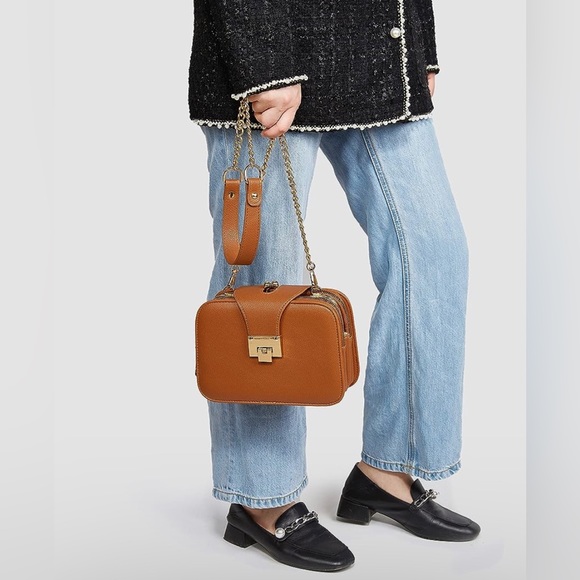 NWT Ladies Black PU Leather Shoulder Bag Evening Clutch Purse Cross - Picture 3 of 13